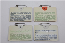 1976, 1977, 1978, & 1979 Masters Tournament SERIES Badges - Floyd, Watson, Player, & Zoeller Winners