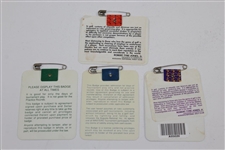 1991, 1992, 1993, & 1994 Masters Tournament SERIES Badges - Woosnam, Couples, Langer, & Olazabal Winners