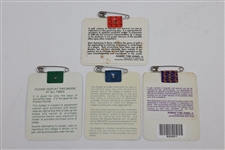 1991, 1992, 1993, & 1994 Masters Tournament SERIES Badges - Woosnam, Couples, Langer, & Olazabal Winners