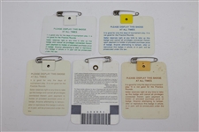 1984-85, 1987-88, & 1995 Masters Tournament SERIES Badges - Crenshaw (x2), Langer, Mize & Lyle