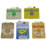 1984-85, 1987-88, & 1995 Masters Tournament SERIES Badges - Crenshaw, Langer, Mize, Lyle, & Crenshaw