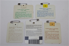 1984-85, 1987-88, & 1995 Masters Tournament SERIES Badges - Crenshaw, Langer, Mize, Lyle, & Crenshaw