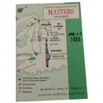 1965 Masters Tournament Spectator Guide - Jack Nicklaus Winner