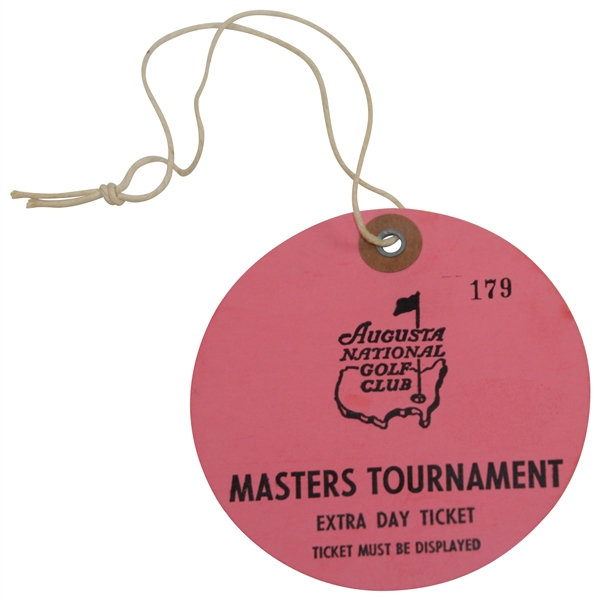 Circa 1970s Masters Tournament Extra Day Ticket #179 - First Time Weve Had One Of These!