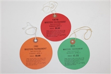 1977, 1978, & 1980 Masters Tournament Practice Round Tickets - Watson, Player, & Ballesteros Winners
