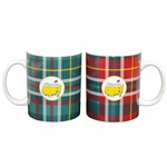 Two Masters Home Collection 16oz Tartan Design Coffee Mugs in Original Box - New