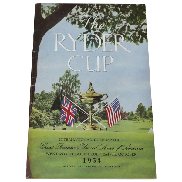 1953 Official Ryder Cup at Wentworth Golf Club Program