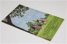 1953 Official Ryder Cup at Wentworth Golf Club Program