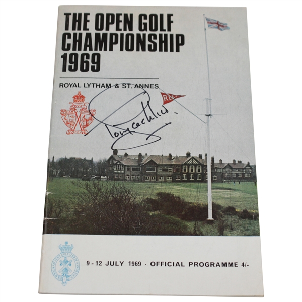 Tony Jacklin Signed 1969 OPEN Championship at Royal Lytham Official Program JSA ALOA