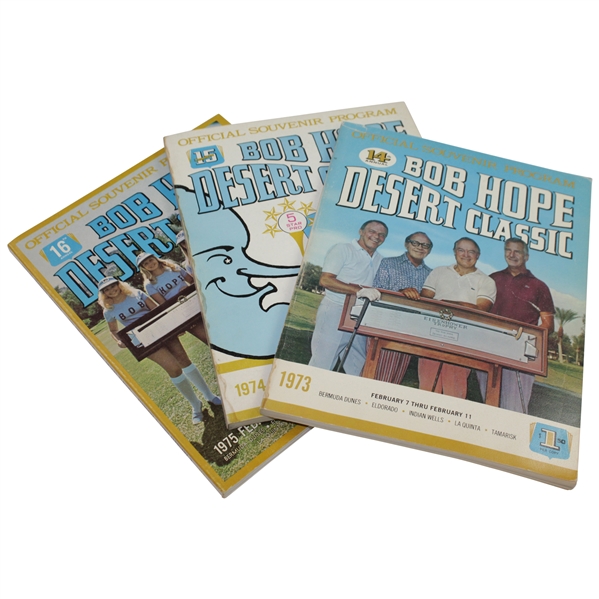 1973, 1974, & 1975 Bob Hope Desert Classic Official Programs