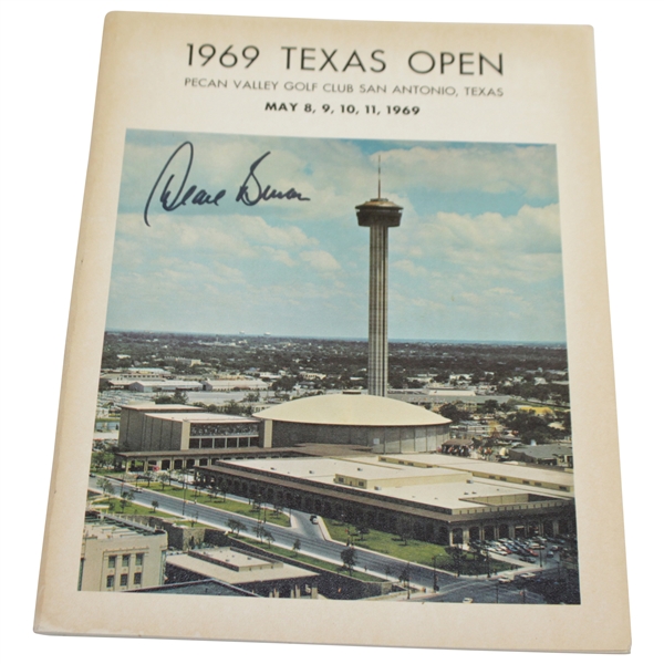 Champion Deane Beman Signed 1969 Texas Open at Pecan Valley GC Program JSA ALOA