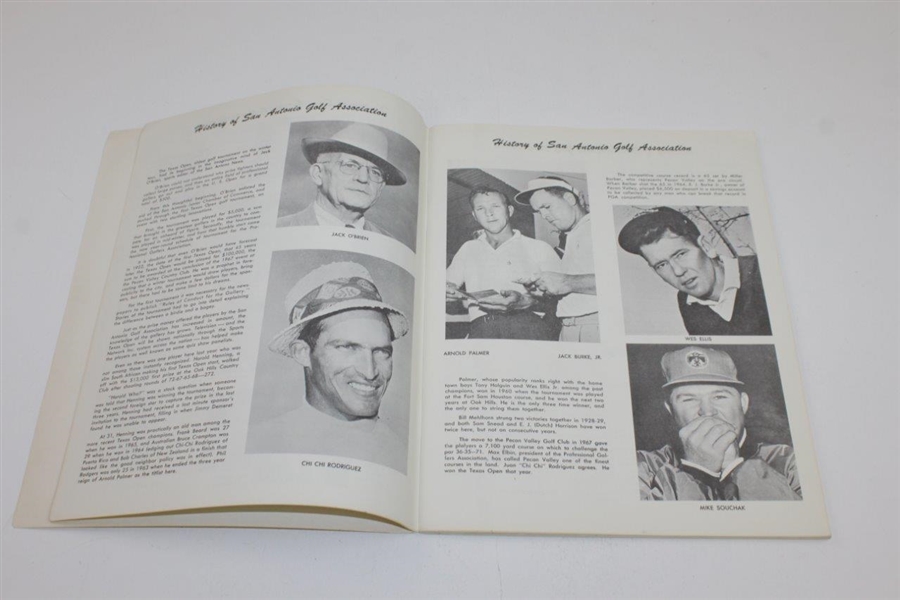 Champion Deane Beman Signed 1969 Texas Open at Pecan Valley GC Program JSA ALOA