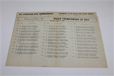 1949 World Golf Championship Played at Tam O'Shanter CC Official Program