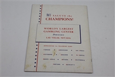 1954 Second Annual Tournament of Champions at Desert Inn CC Official Program
