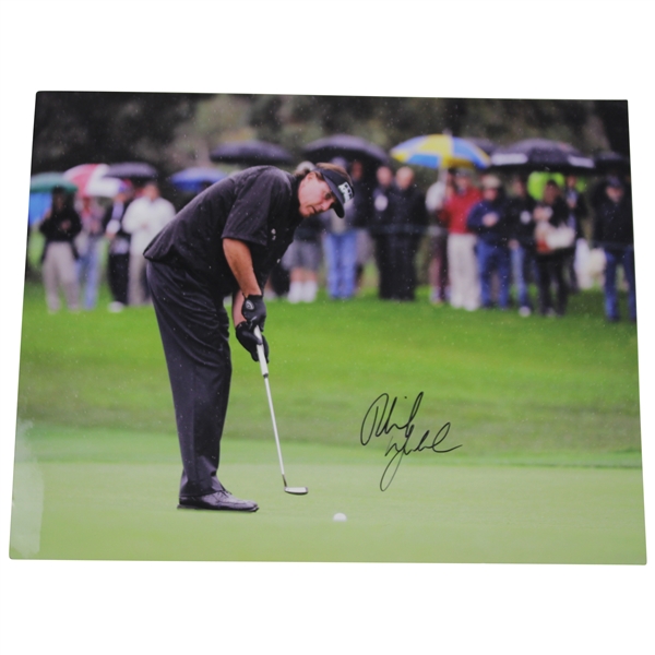 Phil Mickelson Signed 11x14 Color Putting Photo JSA ALOA