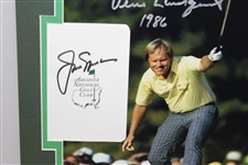 Jack Nicklaus Signed Masters Scorecard with Matted Verne Lundquist Signed Photo JSA ALOA