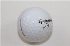 Dustin Johnson Signed TaylorMade Logo Golf Ball JSA ALOA