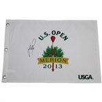 Justin Rose Signed 2013 US Open at Merion Embroidered Flag JSA ALOA