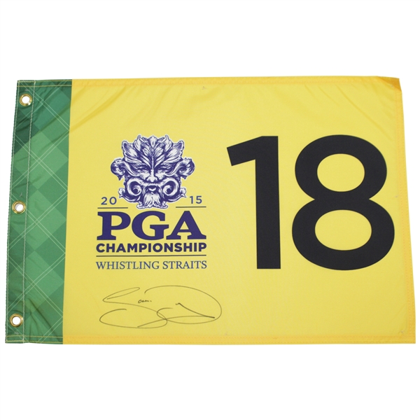 Jason Day Signed 2015 PGA at Whistling Straits Screen Flag - Large Signature! JSA ALOA