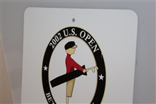 2002 US Open Championship at Bethpage Black Course 'Warning Sign' - Tiger Woods Win