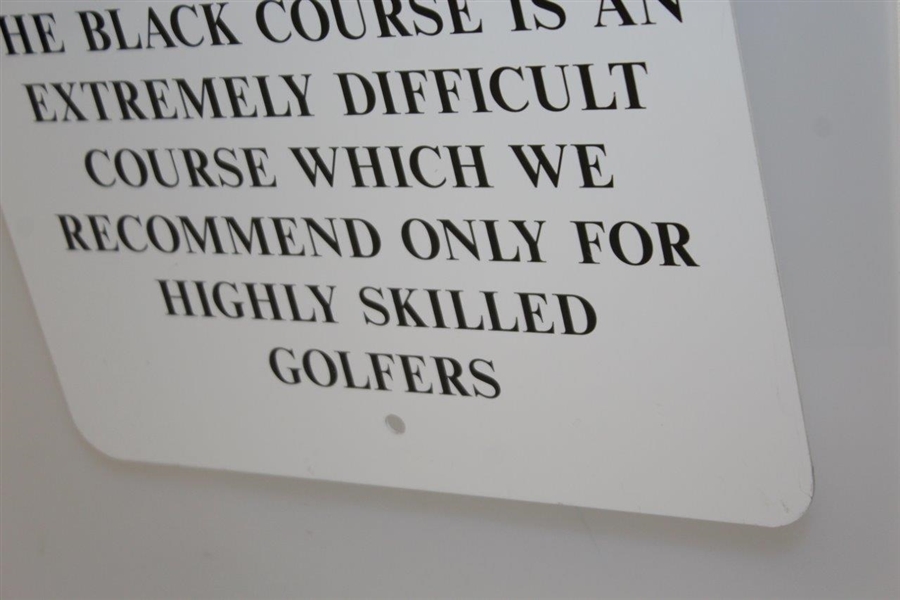 2002 US Open Championship at Bethpage Black Course 'Warning Sign' - Tiger Woods Win