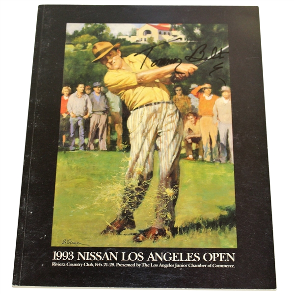 Tommy Bolt Signed 1993 Los Angeles Open at Riviera Country Club Program JSA ALOA