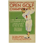 1934 National Match Play Open Golf Championship Vibrant Broadside - Tom Creavy Win