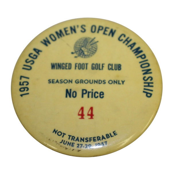 1957 Womens US Open Championship at Winged Foot GC Season Grounds Pass #44