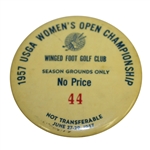 1957 Womens US Open Championship at Winged Foot GC Season Grounds Pass #44
