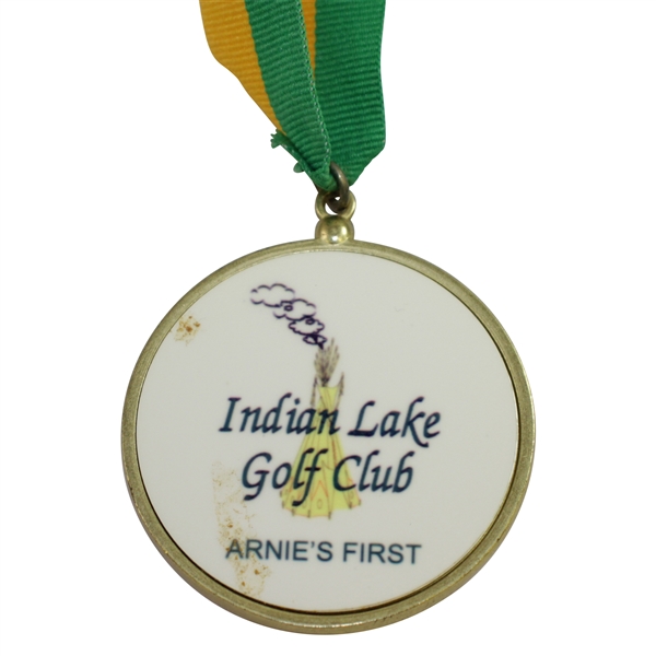 Arnold Palmer Indian Lake Golf Club Park Dedication Medal with Ribbon - "Arnies First"