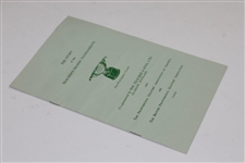 1960 'The Story of the Teacher's Trophy Tournaments' Brochure/Program