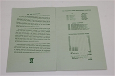1960 'The Story of the Teacher's Trophy Tournaments' Brochure/Program