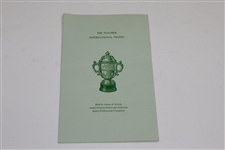 1960 'The Story of the Teacher's Trophy Tournaments' Brochure/Program