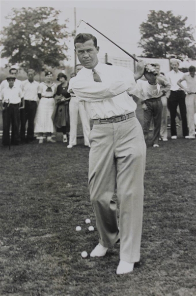 1936 Gene Sarazen and Jack Patroni at PGA Golf Pinehurst NC Press Photo - 6 x 8