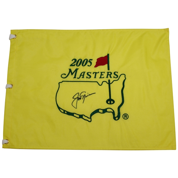 Jack Nicklaus Signed 2005 Masters Embroidered Flag JSA ALOA