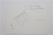 Three President Eisenhower Wire Photos - Scotland, Newport CC, & Augusta - 1952, '57, & '59