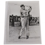 President Eisenhower Hitting Irons at Kaneohe GC after Korea Visit Wire Photo 12/22/1952