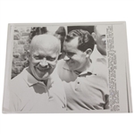 Former President Eisenhower with President Nixon at Burning Tree CC Wire Photo 8/30/1961