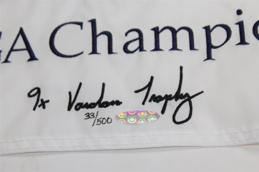 Tiger Woods Signed 2007 PGA Championship Embroidered Flag Ltd Ed 33/500 UDA #BAM54624