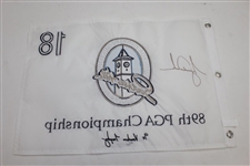 Tiger Woods Signed 2007 PGA Championship Embroidered Flag Ltd Ed 33/500 UDA #BAM54624