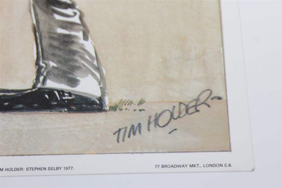 Gary Player Signed 1977 Tim Holder Caricature 8 1/2 x 14 Print JSA #HH62526