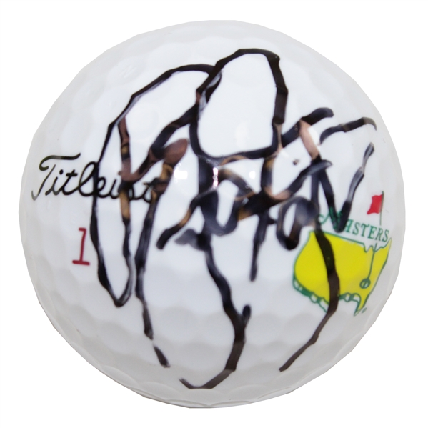 Rickie Fowler Signed Masters Logo Golf Ball JSA ALOA