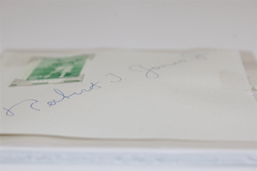 Bobby Jones Signed Card with Jones Stamp FULL JSA #BB90092