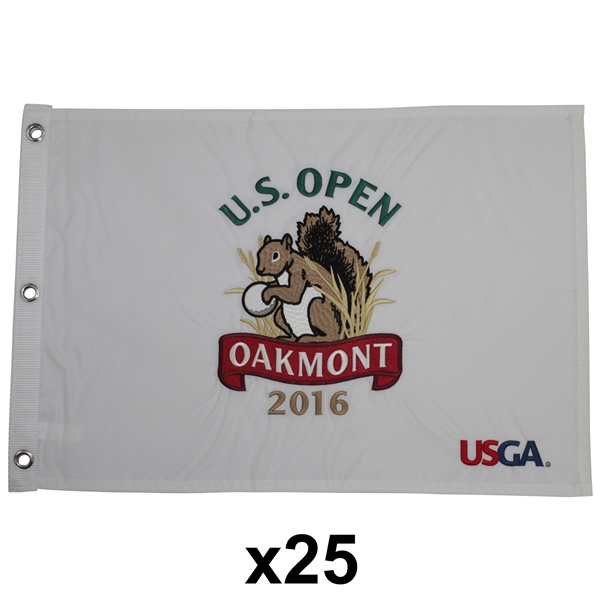 Twenty-Five 2016 US Open Championships at Oakmont White Embroidered Flags (25)