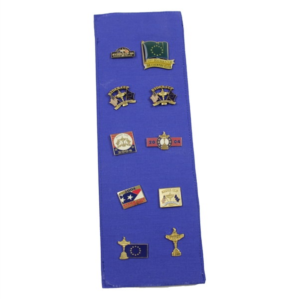 Lot of 10 Ryder Cup Lapel Pins