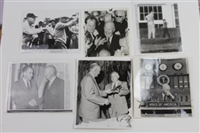 Twenty (20) President Eisenhower 1950's Military & Presidential Wire Photos with Some Golf