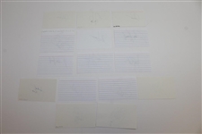 Fifteen (15) Signed 3x5 Cards - Mostly Major Champs JSA ALOA