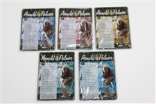 Five (5) Arnold Palmer All-Metal Collector Cards in Original Metallic Impressions Tin