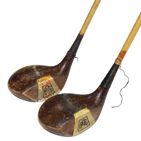 Two Classic Alex Chisholm PGA Logo Fancy Face Ivory Woods