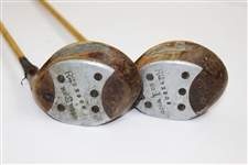 Two Classic Alex Chisholm PGA Logo Fancy Face Ivory Woods